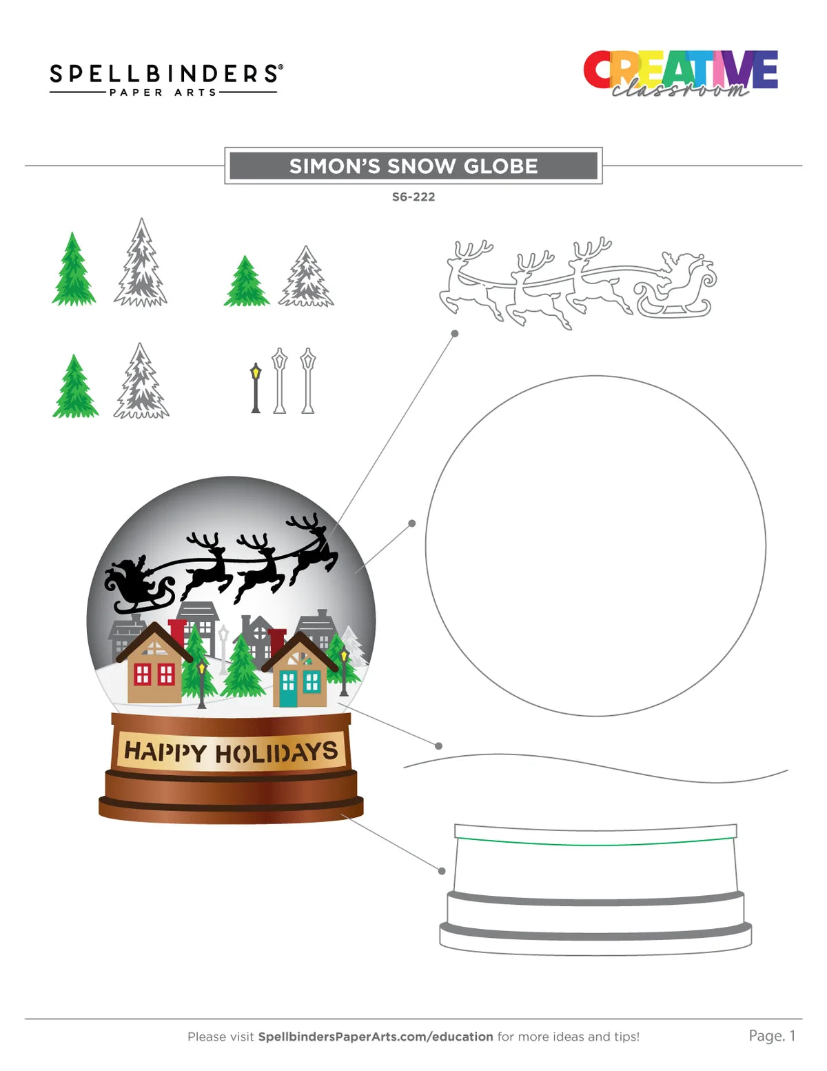 Spellbinders Simon's Snow Globe Etched Dies