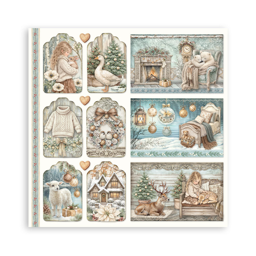 Stamperia - 12x12 White Christmas Collection - Single Sided
