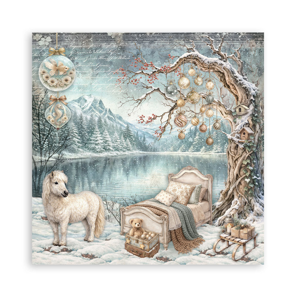 Stamperia - 12x12 White Christmas Collection - Single Sided