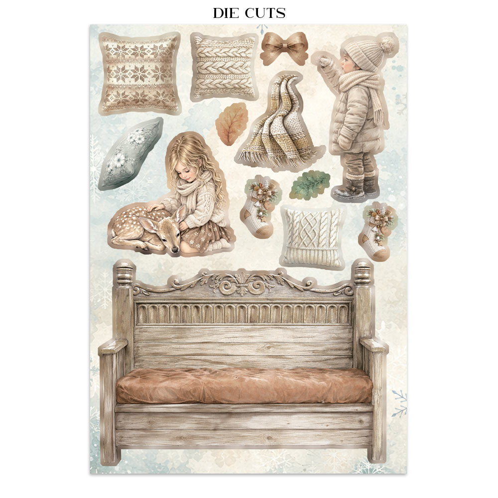 Stamperia Junk Journal Focus Points - White Christmas