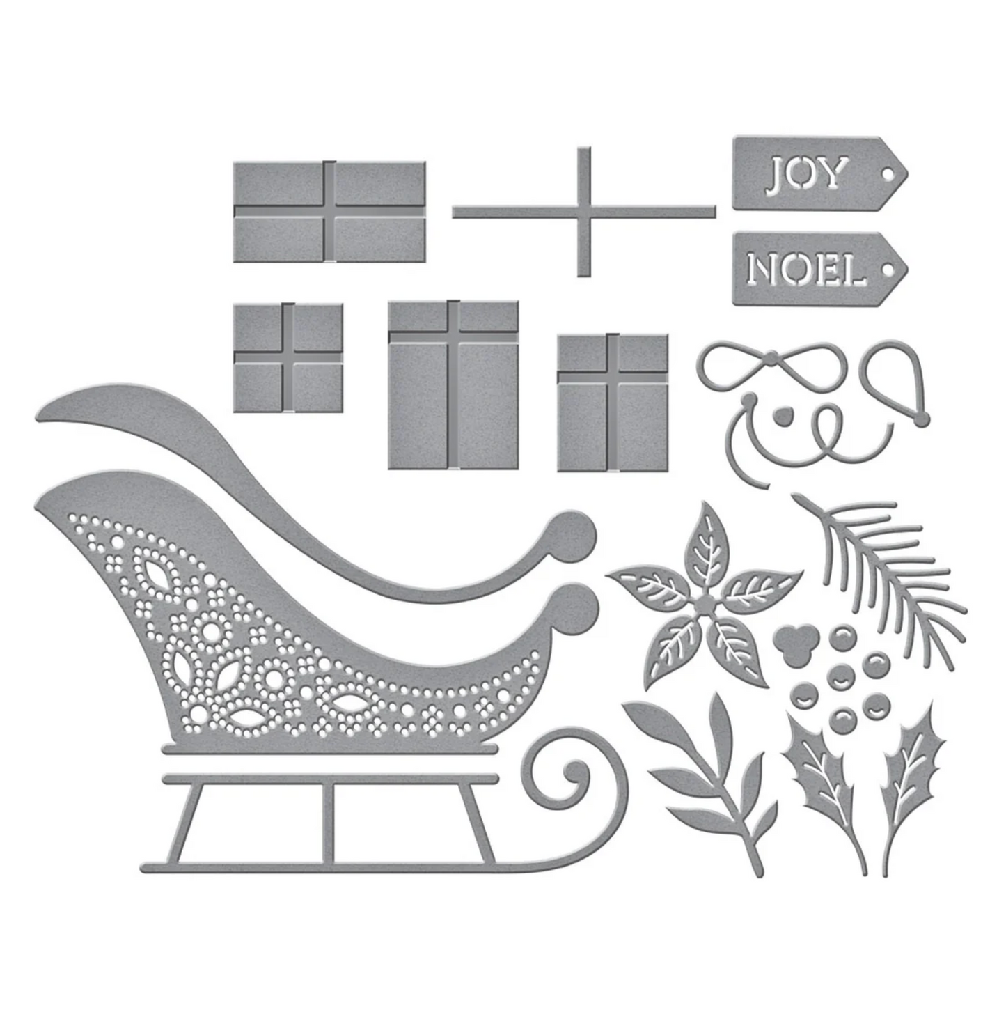 Spellbinders Delivering Joy Sleigh Etched Dies