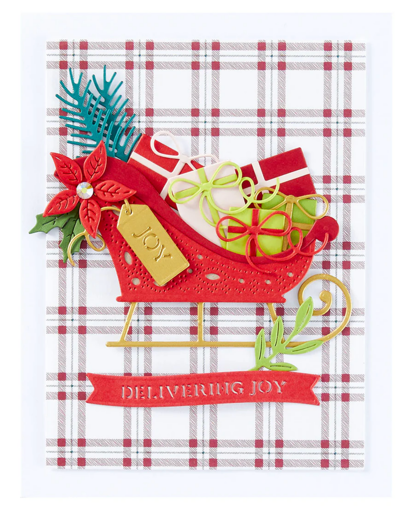 Spellbinders Delivering Joy Sleigh Etched Dies