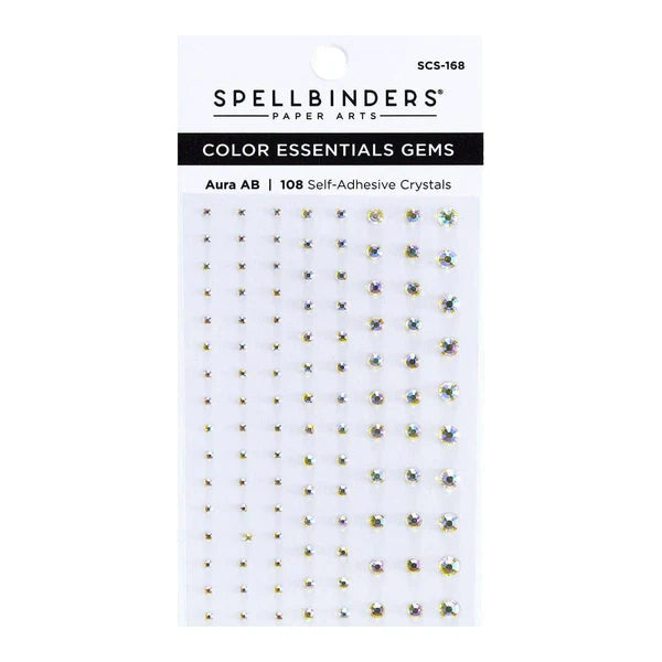 Packaging of Spellbinders Color Essentials Gems on a white background