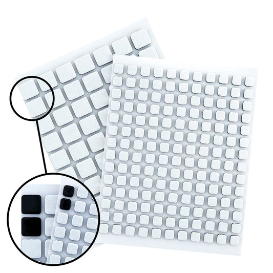 small and medium black foam square adhesive sheets