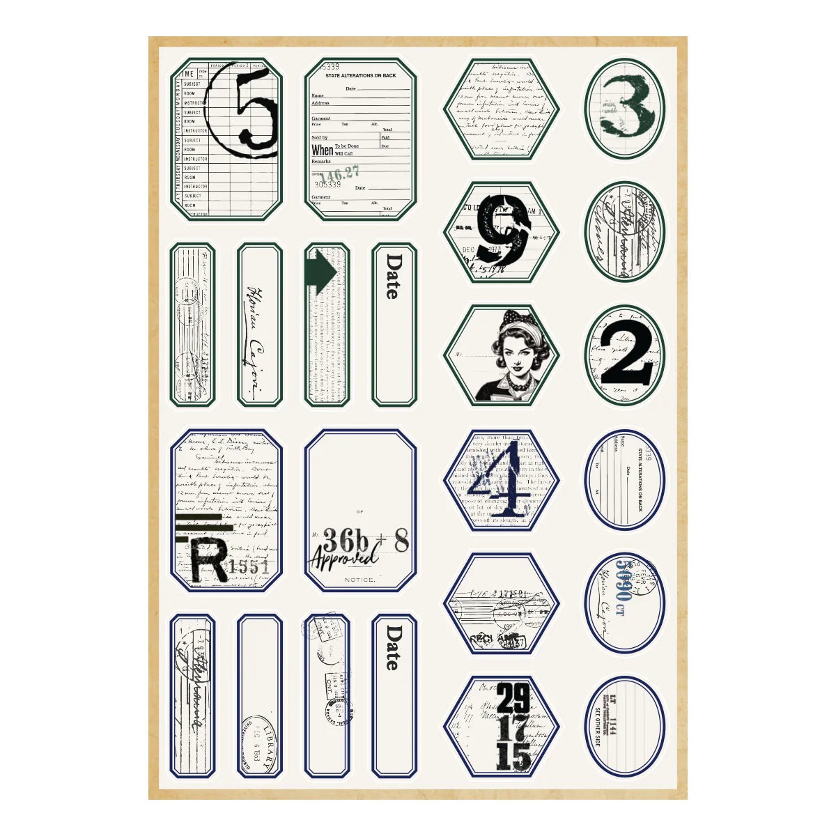Spellbinders Book 10 Borders & Labels Stickers by Esther Glas