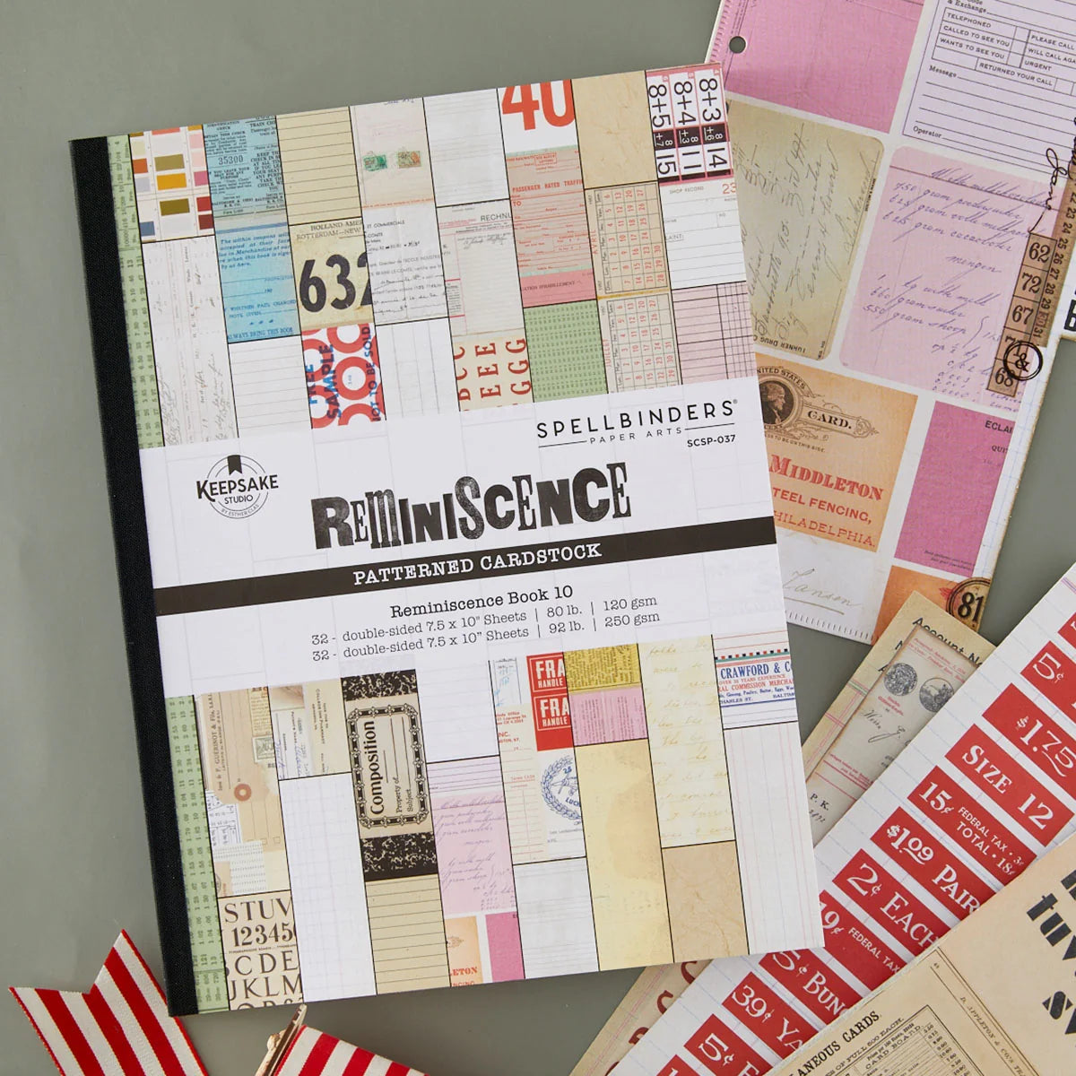 Spellbinders Reminiscence Book 10 Patterned Cardstock