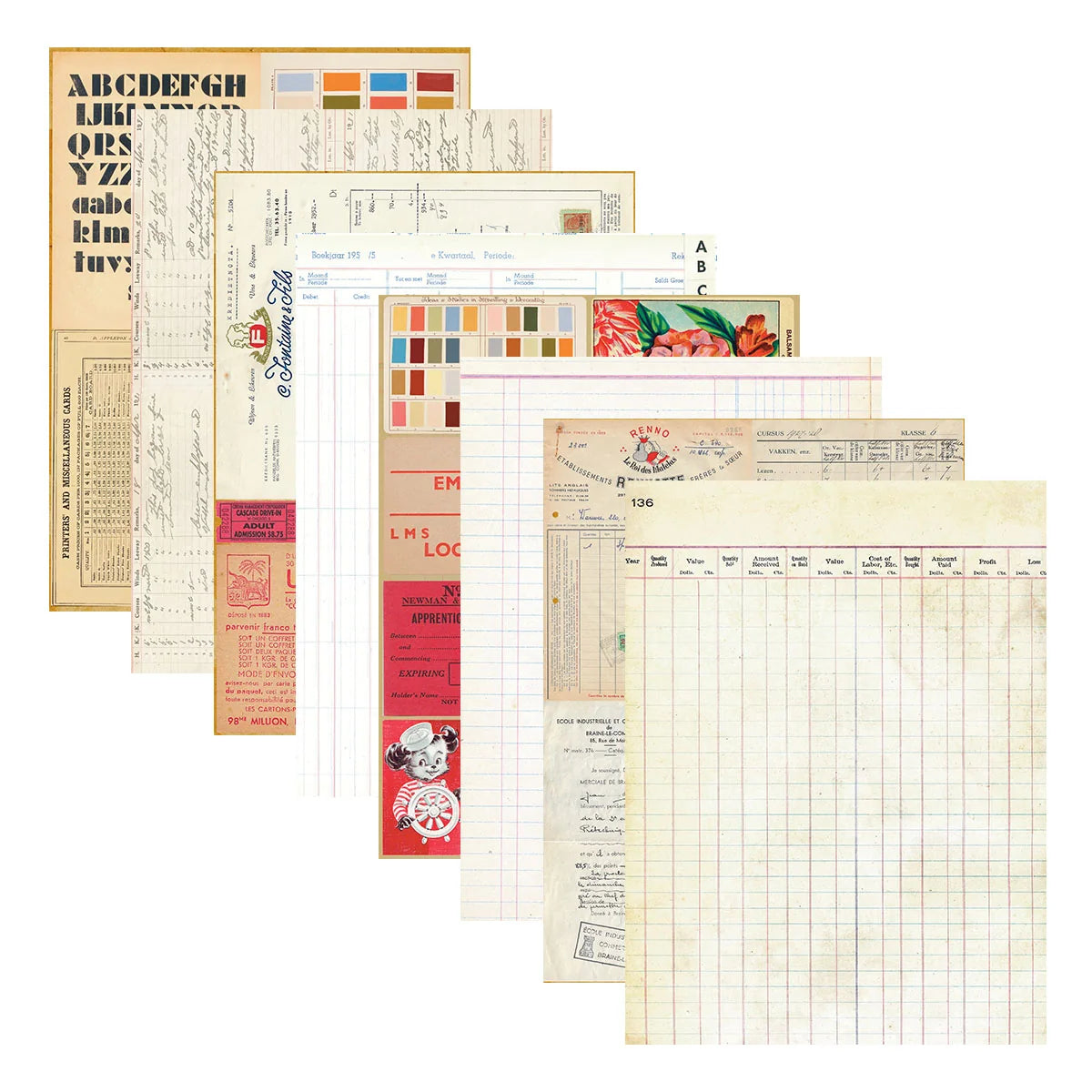 Spellbinders Reminiscence Book 10 Patterned Cardstock