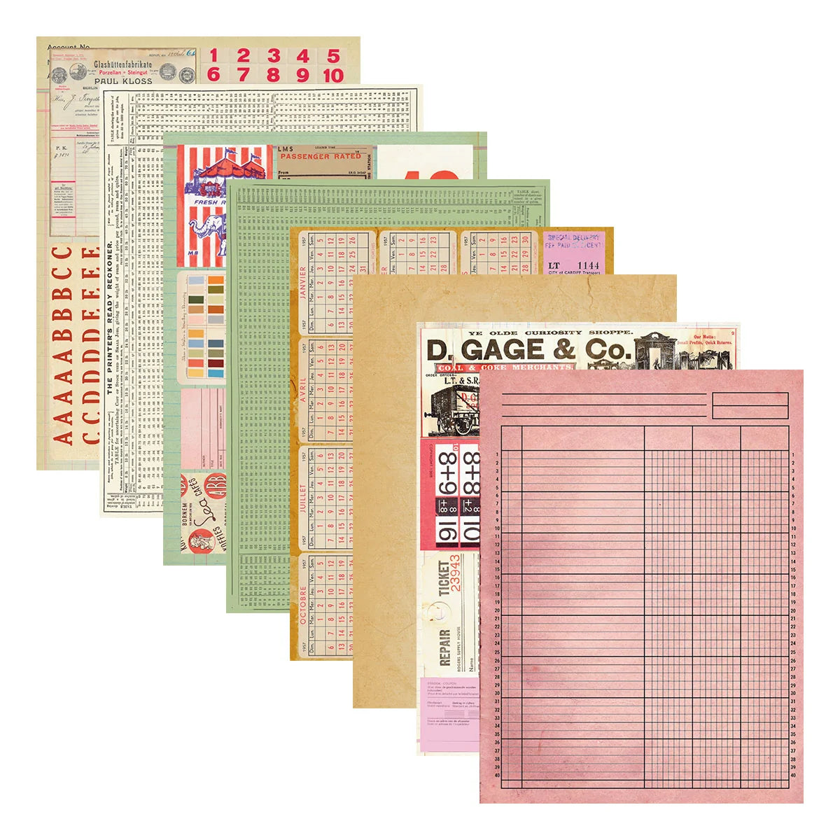 Spellbinders Reminiscence Book 10 Patterned Cardstock