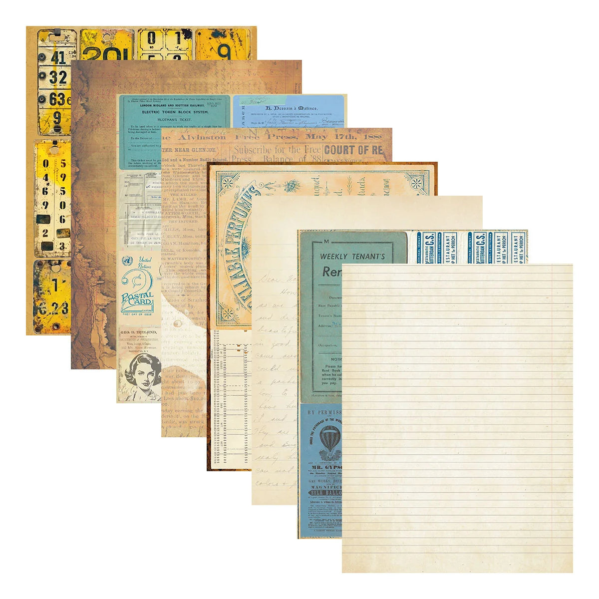 Spellbinders Reminiscence Book 10 Patterned Cardstock