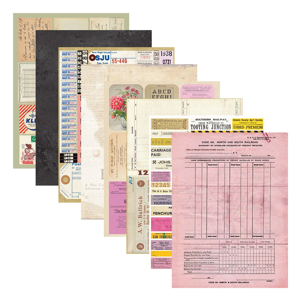 Spellbinders Reminiscence Book 10 Patterned Cardstock