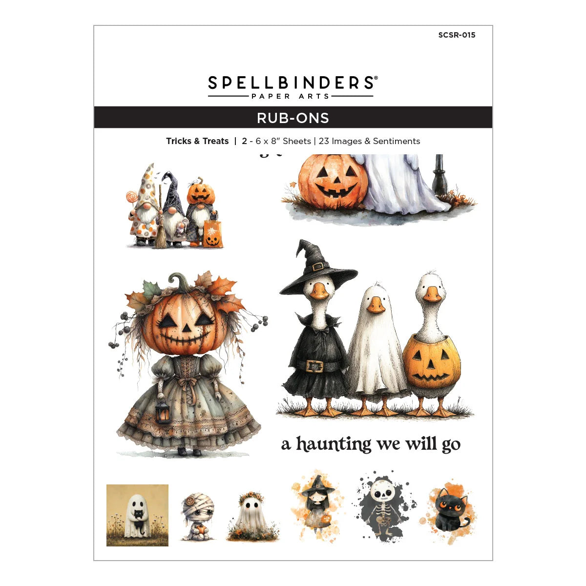 Spellbinders Tricks & Treats Rub-On Sheets