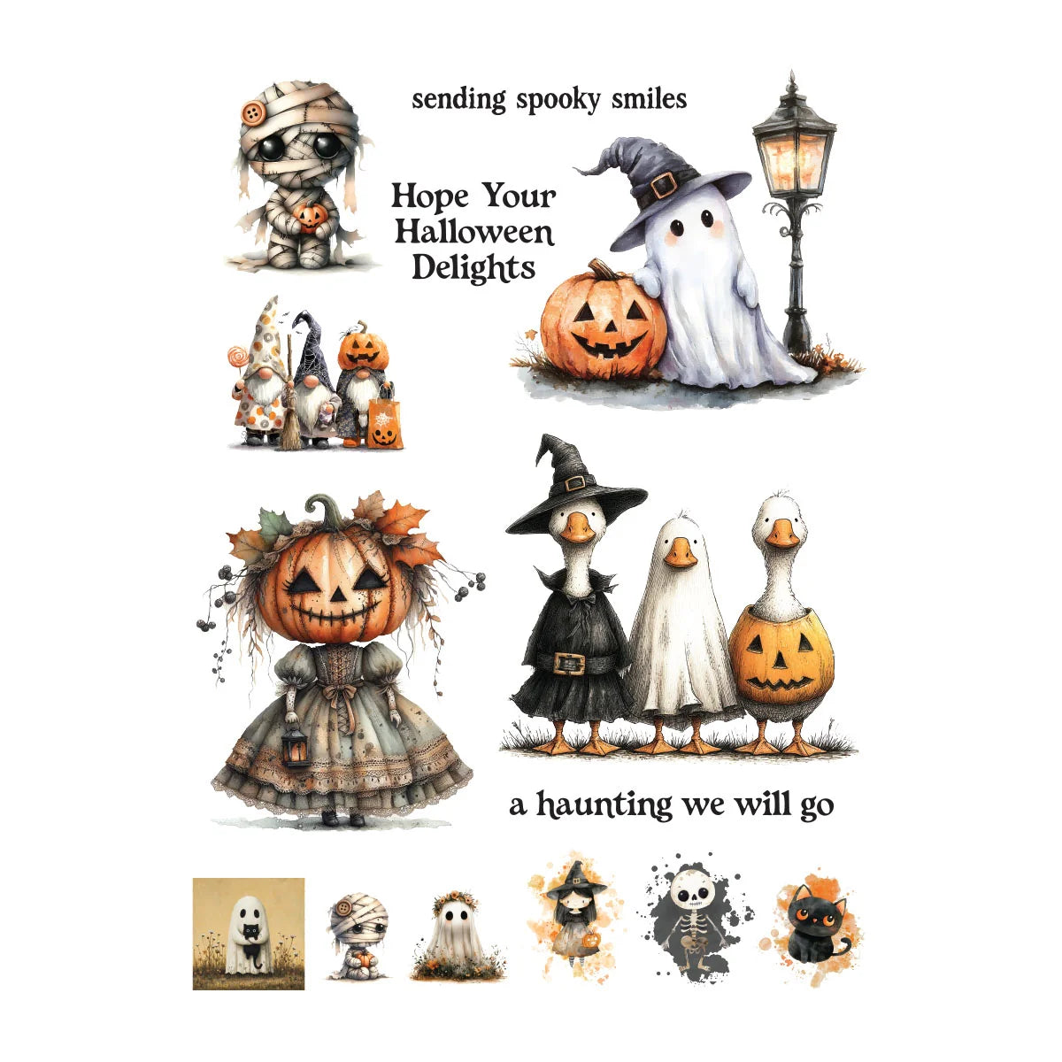 Spellbinders Tricks & Treats Rub-On Sheets