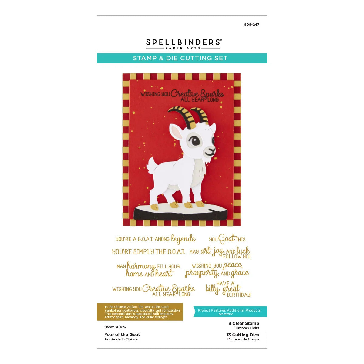 Spellbinders Year of the Goat Stamp & Die Set