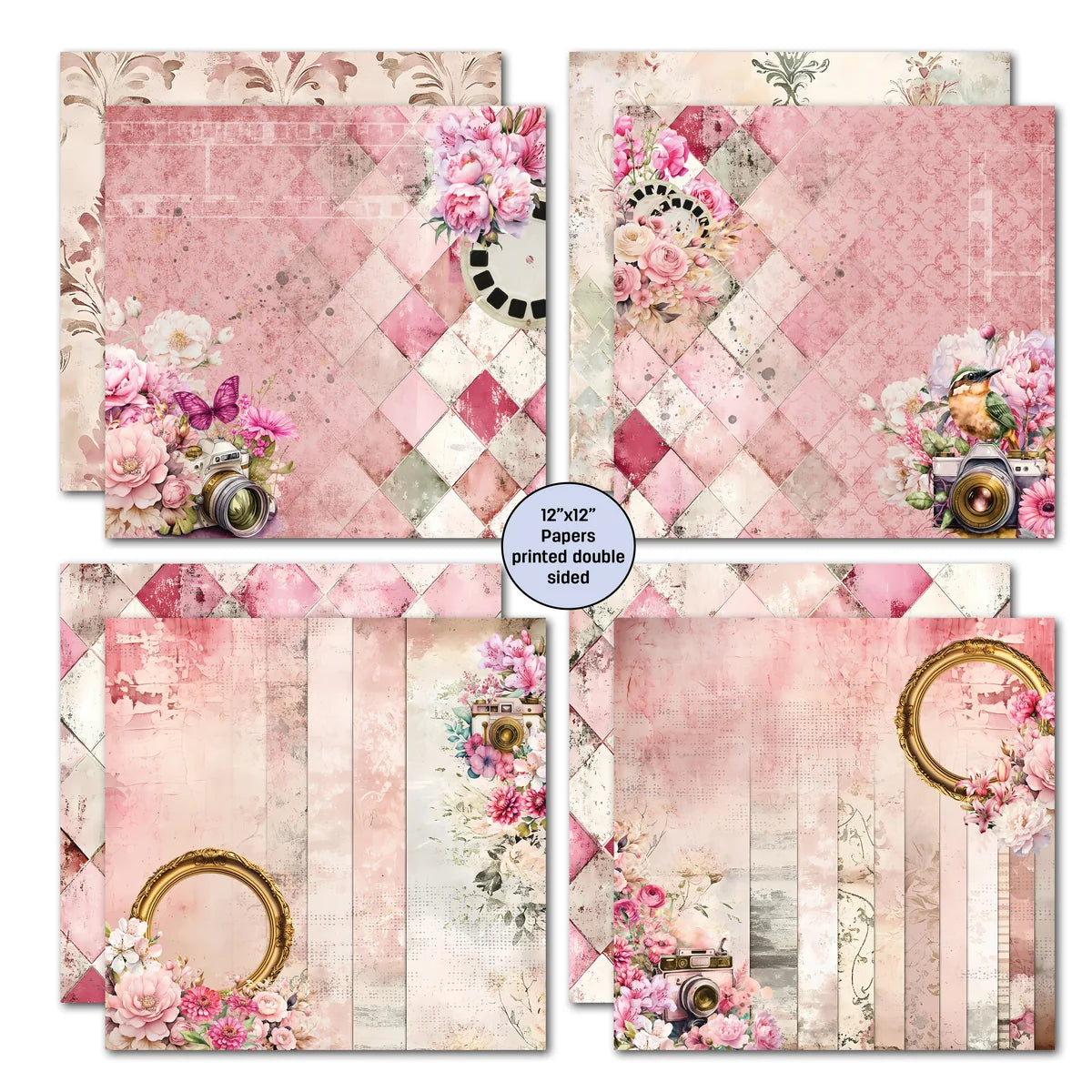 3Quarter Designs Shutter Glam 12x12 Designer Paper & Diecuts Set