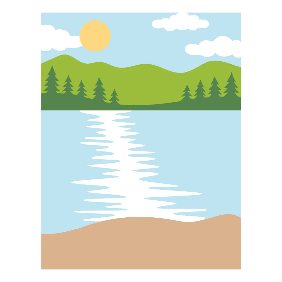 Lakeside layered Stencil set for cardmaking and ink blending