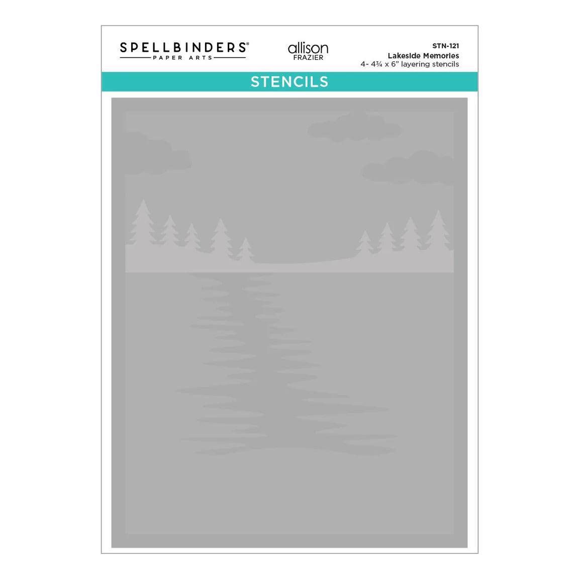 Lakeside layered stencils for inking card background