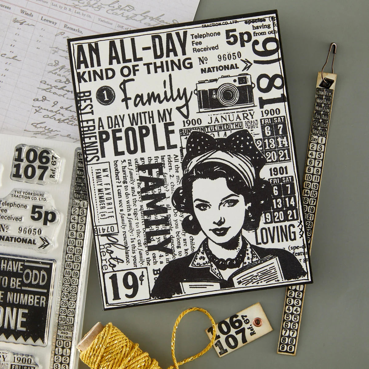 Spellbinders Keepsake Numbers Clear Stamp Set
