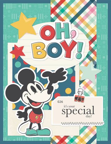 Cartoon character on a colorful background with 'Oh, Boy!' text
