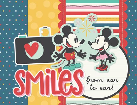 classic mouse and female classic mouse camera smiles card