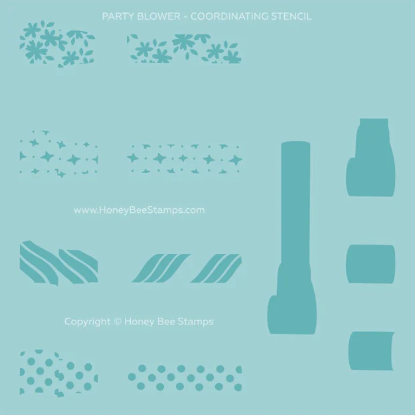 Party Blower Die & Stencil Bundle