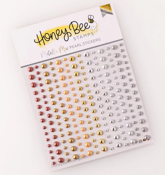 Metallic Mix Pearls - Pearl Stickers - 210 Count