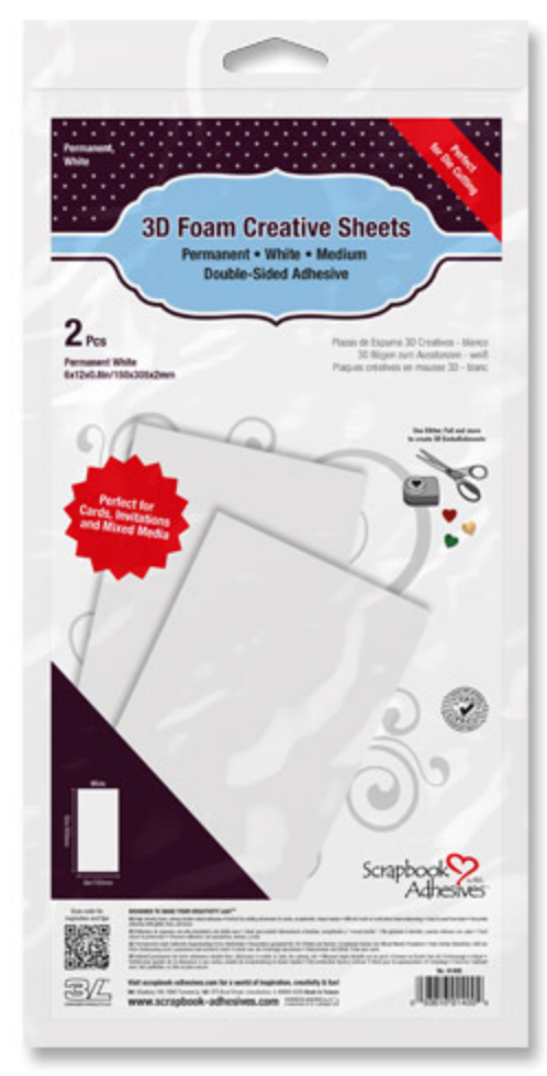 3D Foam Creative Sheets Medium White