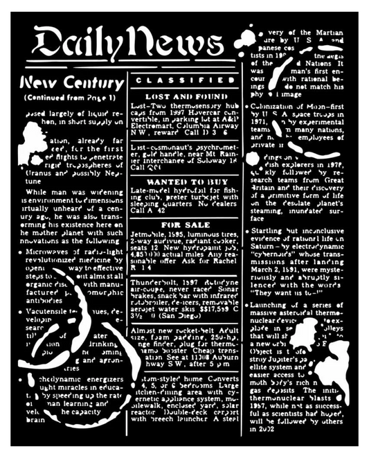Stamperia Daily News Stencil