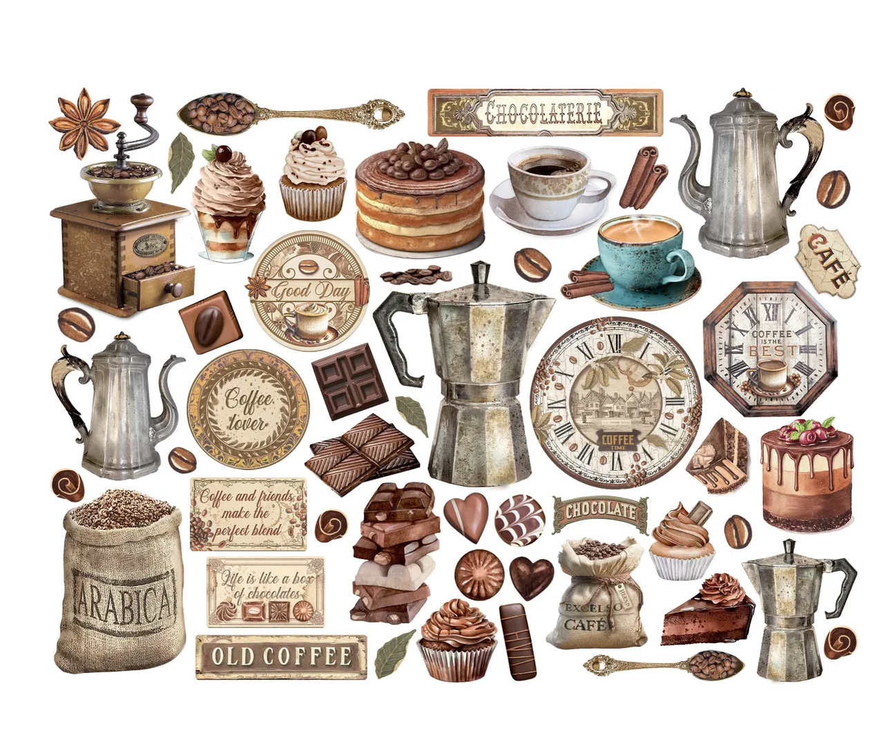 Coffee & Chocolate Stamperia Die-Cuts