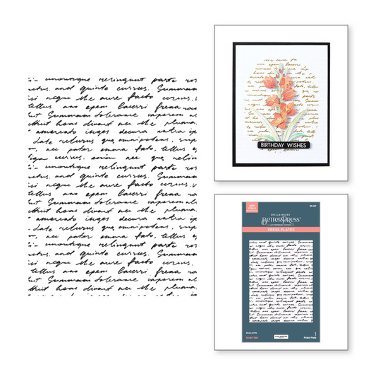 Script Text BetterPress Plate