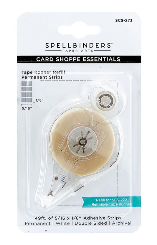 Permanent Adhesive Tape Runner Refill - Strips