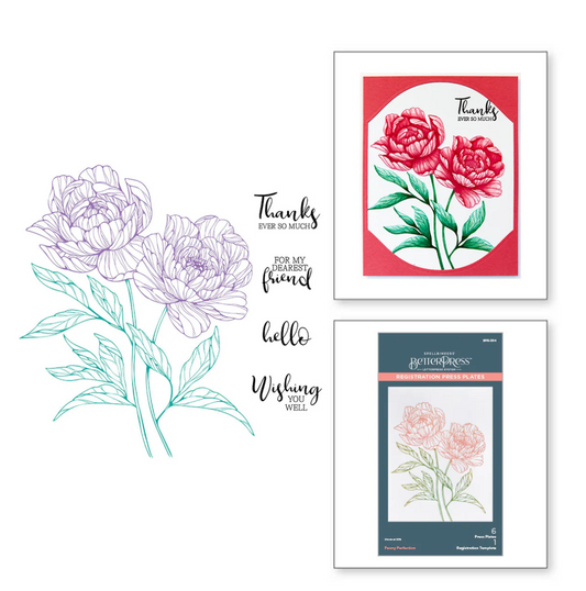 Peony Perfection Registration Press Plates