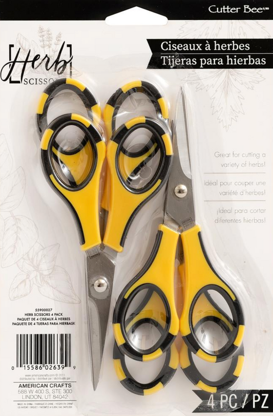 American Crafts Cutter Bee Herb Scissors 4/Pkg