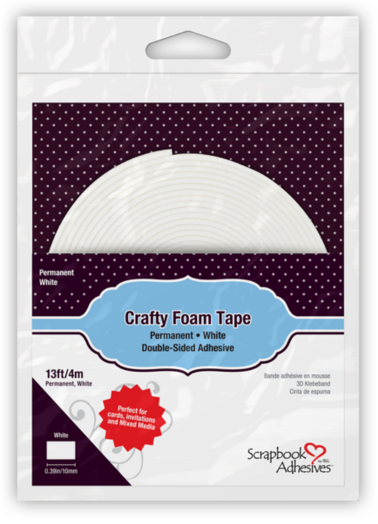 Crafty Foam Tape White 54ft