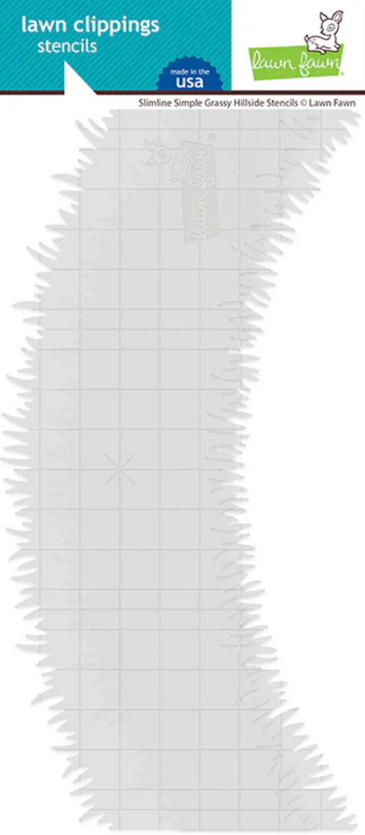 Slimline Simple Grassy Hillside Stencils