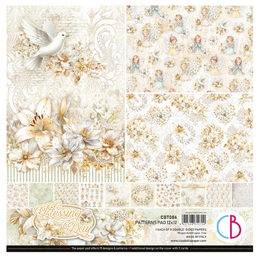 Blessing Day Patterns Pad 12"x12" 8/Pkg