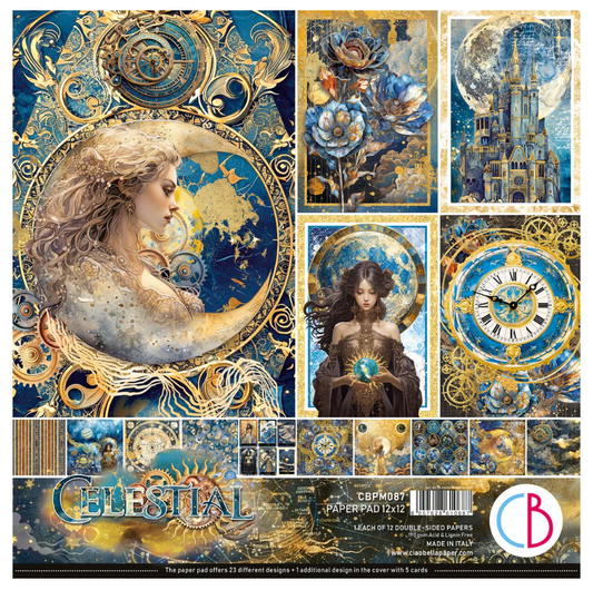 Celestial Paper Pad 12"x12" 12/Pkg