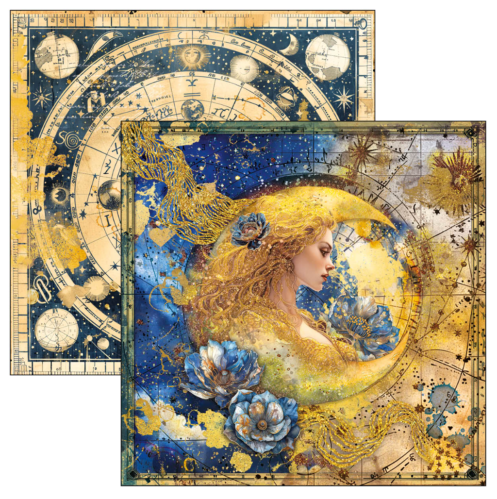 Celestial Paper Pad 12"x12" 12/Pkg