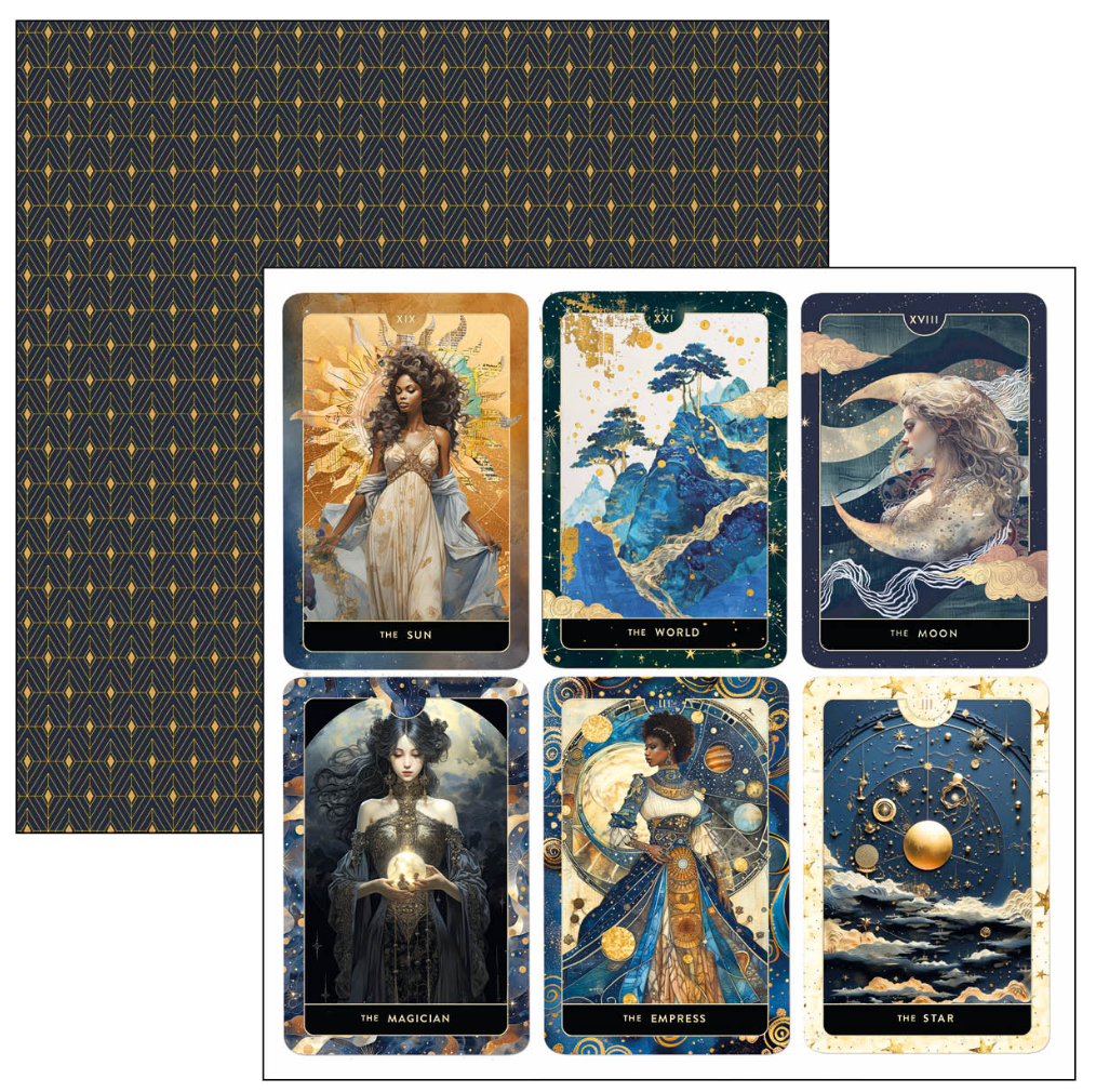 Celestial Paper Pad 12"x12" 12/Pkg