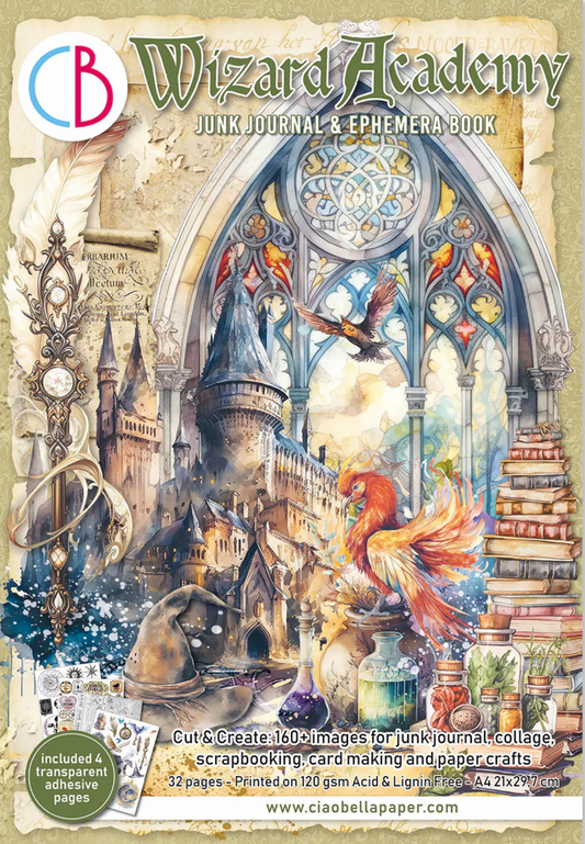 Wizard Academy Junk Journal & Ephemera Book A4 32/Pkg