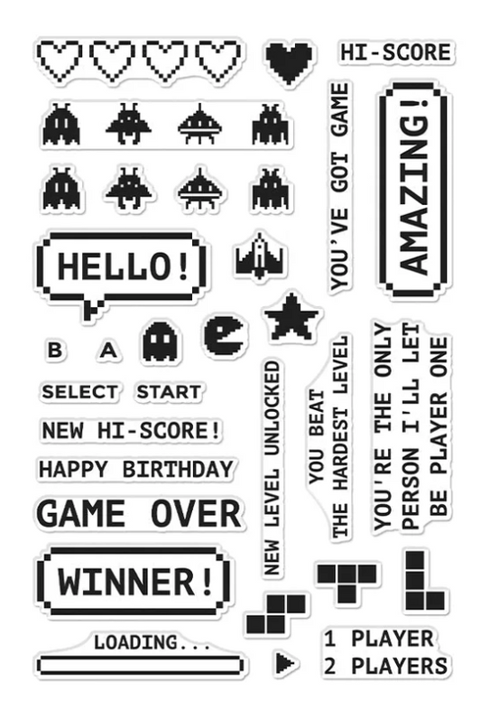 Retro Game Clear Stamps by Ralph Tyndall