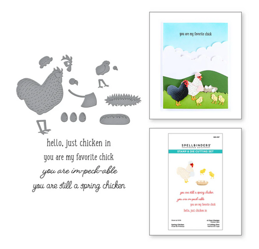 Spring Chicken Clear Stamp & Die Set