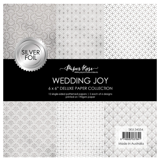 Wedding Joy Foil Silver 6x6 Paper Collection
