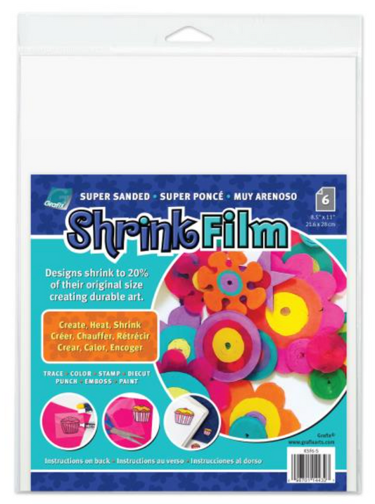 Grafix Shrink Film 8.5"X11" 6/Pkg