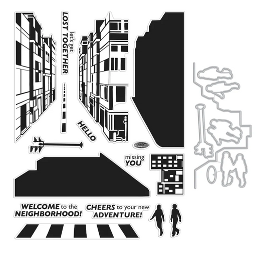 Hero Arts Street-view HeroScape Stamps & Dies Bundle