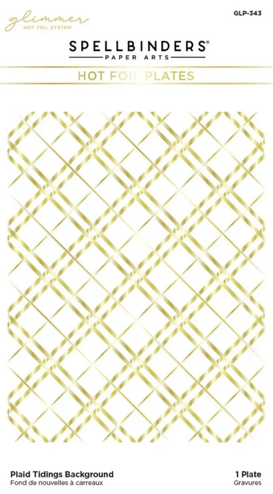 Plaid Tidings Background Glimmer Hot Foil Plate