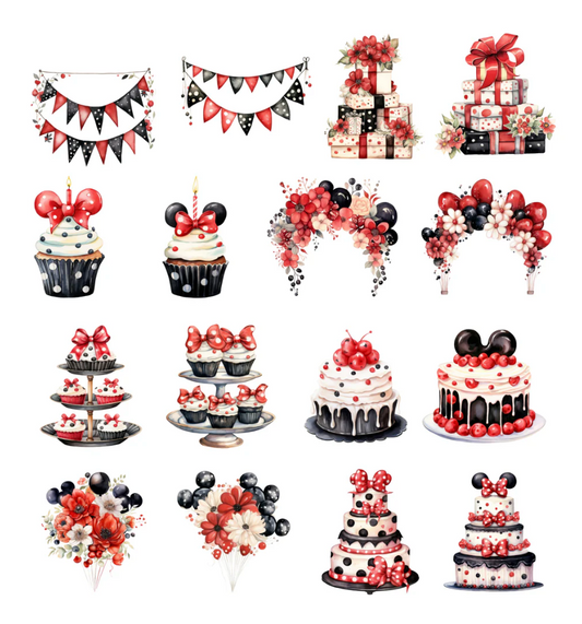 Mouse Ear Birthday Ephemera Pack