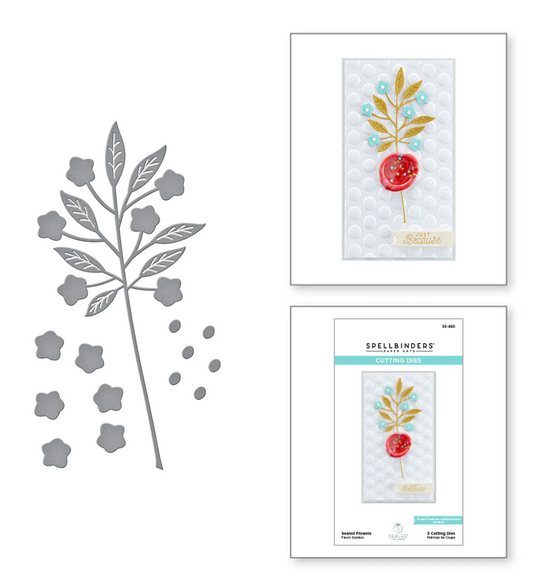 Sealed Flowers Etched Dies