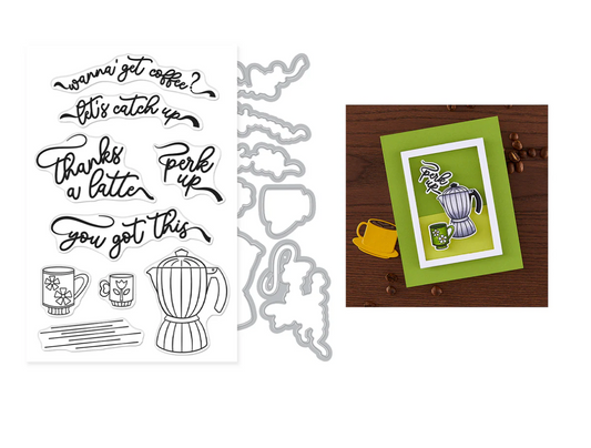 Hero Arts Perk Up Stamp & Cut Set