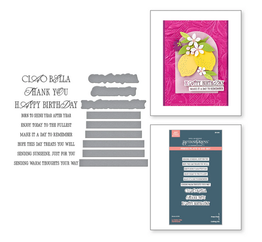 La Dolce Vita Sentiments BetterPress Plate & Die Set
