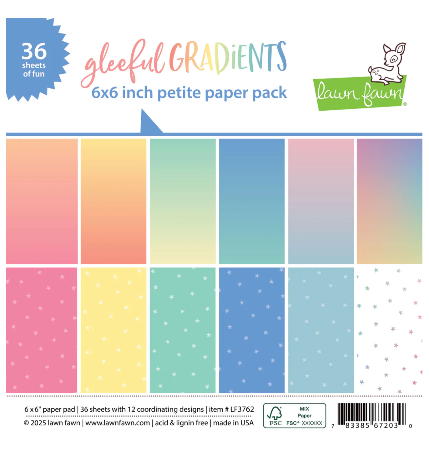 Gradient Padding Gleeful Gradients Petite Pad – Crafts on the Move